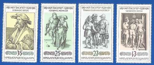 Bulgaria 1979 Graphics by Albrecht Durer -MNH-Thematic-Art-Paintings
