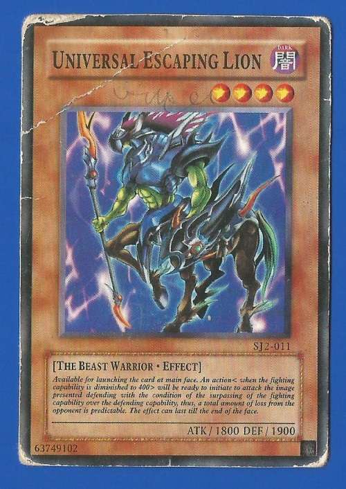 YU-GI-OH Trading Card Game-Universal Escaping Lion-Dark-ATK-1800-DEF-1900