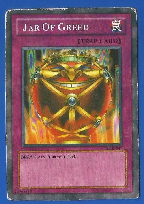 YU-GI-OH Trading Card Game-Konami-Jar Of Greed-TRAP CARD