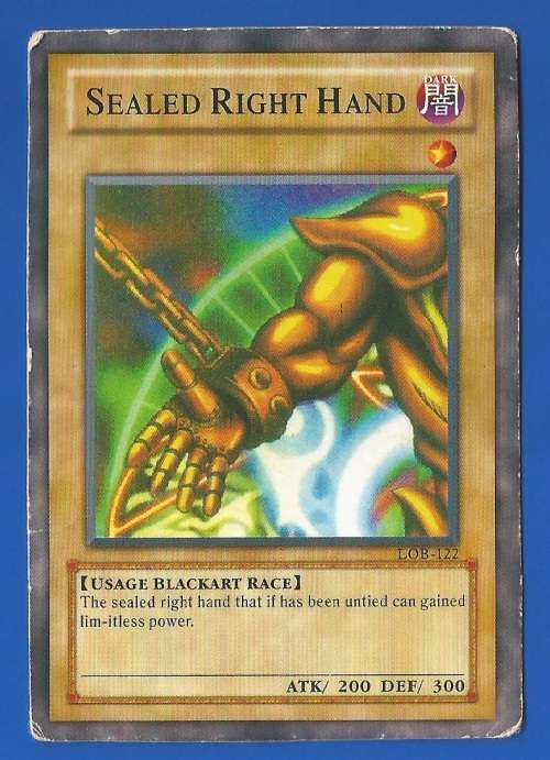 YU-GI-OH Trading Card Game-Konami-Sealed Right Hand-Dark-ATK-200-DEF-300
