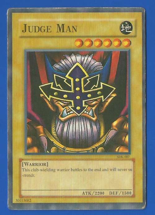YU-GI-OH Trading Card Game-Konami-Judge Man-ATK-2200-DEF-1500