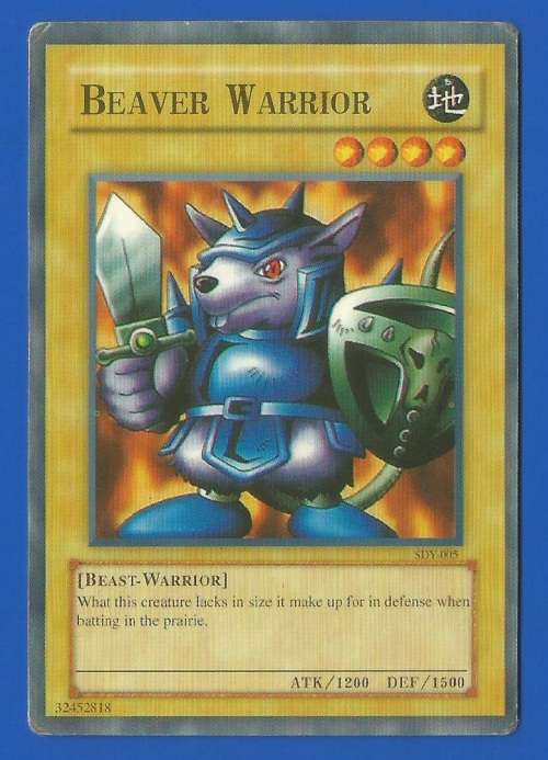 YU-GI-OH Trading Card Game-Konami-Beaver Warrior-ATK-1200-DEF-1500