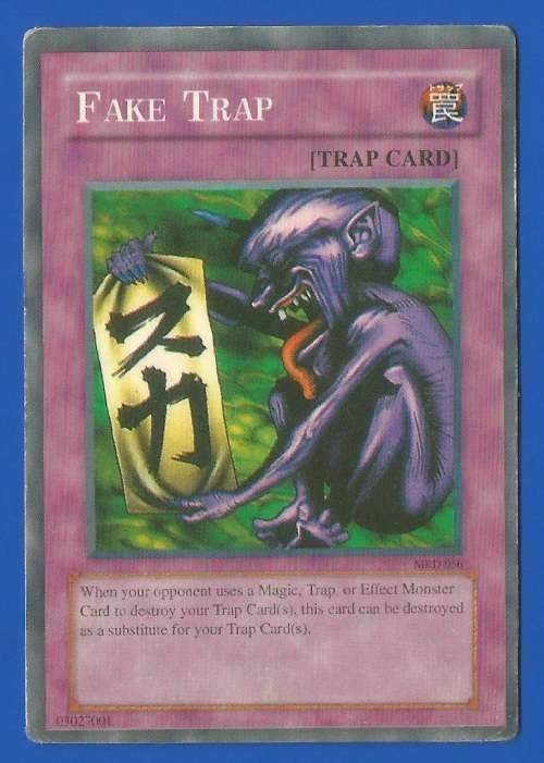 YU-GI-OH Trading Card Game-Konami-Fake Trap-TRAP CARD