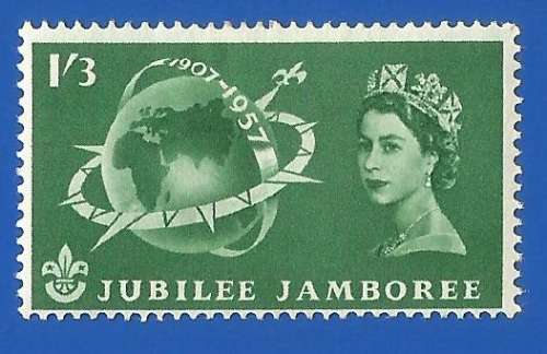 England 1957 World Scout Jubilee Jamboree -Used-Cancel-Thematic-Famous Person-Symbol