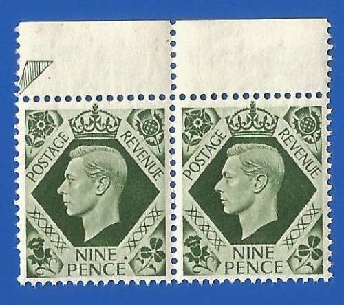 England 1937 -1939 King George VI -MM-Thematic-Famous Person marginal piece flaw