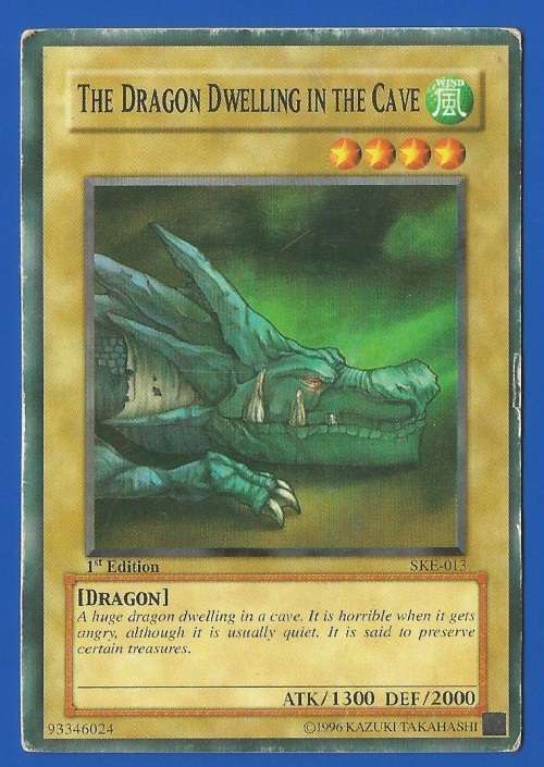 YU-GI-OH Trading Card Game-Konami-1996-1st Edition-The Dragon Dwelling In The Cave-ATK-1300-DEF-2000