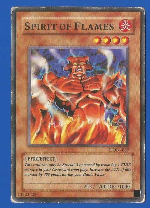 YU-GI-OH Trading Card Game-Spirit Of Flames-ATK-1700-DEF-1000