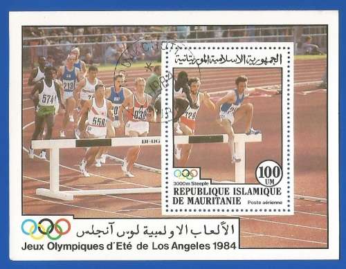 Mauritania 1984 Airmail - Olympic Games - Los Angeles, USA -Used-M/S-Thematic-Olympics-Sport