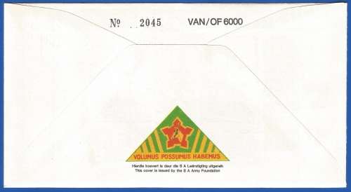RSA-S A Army-FDC-Cover-No3-Signed-1987-Infantry Training Unit-No2045of6000-Thematic-Army-Military