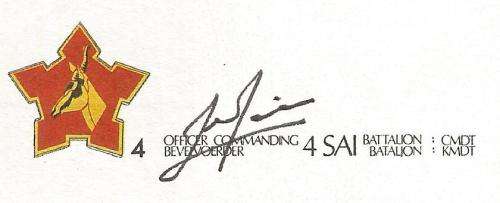 RSA-S A Army-FDC-Cover-No4-Signed-1987-Infantry Battalion-No1548of6000-Thematic-Army-Military