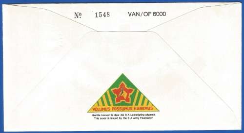 RSA-S A Army-FDC-Cover-No4-Signed-1987-Infantry Battalion-No1548of6000-Thematic-Army-Military