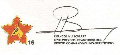 RSA-S A Army-FDC-Cover-No16-Signed-Infantry School-No1817of5000-Thematic-Army-Military