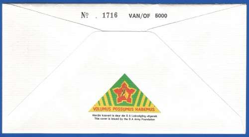 RSA-S A Army-FDC-Cover-No18-Signed-S A Corps of Signals-No1716of5000-Thematic-Army-Military