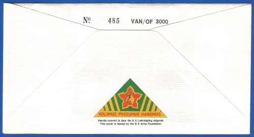 RSA-S A Army-FDC-Cover-No23-Signed-Johannesburg South Regiment-No485of3000-Thematic-Army-Military