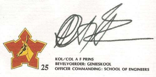 RSA-S A Army-FDC-Cover-No25-Signed-School of Engineers-No969of3000-Thematic-Army-Military