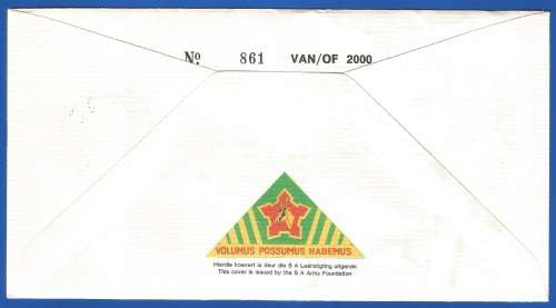 RSA-S A Army-FDC-Cover-No29-Signed-Schanskop Commando-No861of2000-Thematic-Army-Military