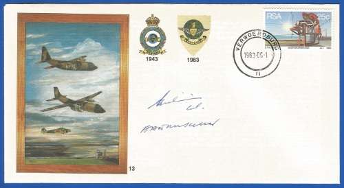 South African Air Force-FDC-Cover-No13-Signed-1983-No518of10000-Thematic-Military-Plane-Air Force