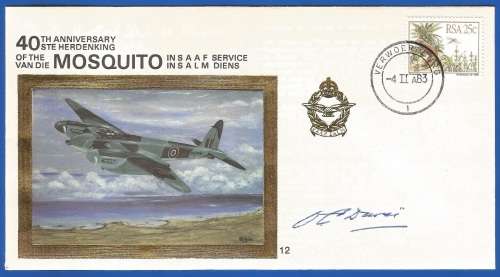 South African Air Force-FDC-Cover-No12-Signed-1983-No133of10000-Thematic-Military-Plane-Air Force