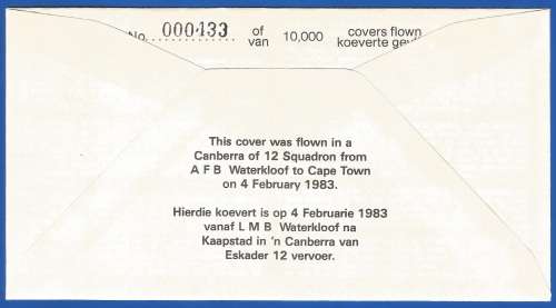 South African Air Force-FDC-Cover-No12-Signed-1983-No133of10000-Thematic-Military-Plane-Air Force