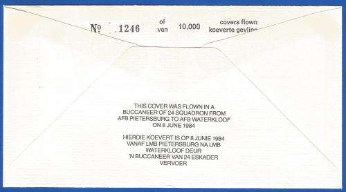 South African Air Force-FDC-Cover-No16-Signed-1984-No1246of10000-Thematic-Military-Plane-Air Force