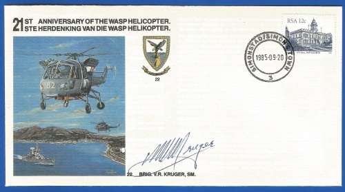 South African Air Force-FDC-Cover-No22-Signed-1985-No1890of8000-Thematic-Military-Plane-Air Force