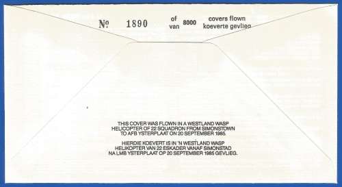 South African Air Force-FDC-Cover-No22-Signed-1985-No1890of8000-Thematic-Military-Plane-Air Force