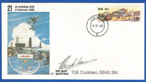 South African Air Force-FDC-Cover-No27-Signed-1986-No1477of7000-Thematic-Military-Plane-Air Force