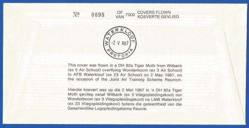 South African Air Force-FDC-Cover-No29b-Signed-1987-No698of7000-Thematic-Military-Plane-Air Force