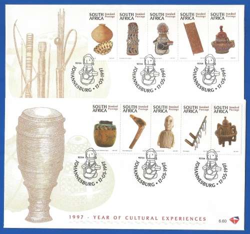 RSA-Year of Cultural Experiences-SACC6.59+6.60-1997-FDC-Cover-Thematic-Culture-Art