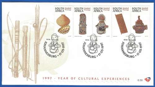 RSA-Year of Cultural Experiences-SACC6.59+6.60-1997-FDC-Cover-Thematic-Culture-Art