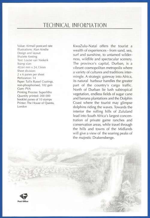RSA-Explore South Africa-SACC6.81+6.90-1998-FDC-Cover-Thematic-Places of Interest-Scenery