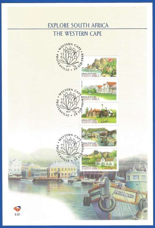 RSA-Explore South Africa-SACC6.81+6.90-1998-FDC-Cover-Thematic-Places of Interest-Scenery