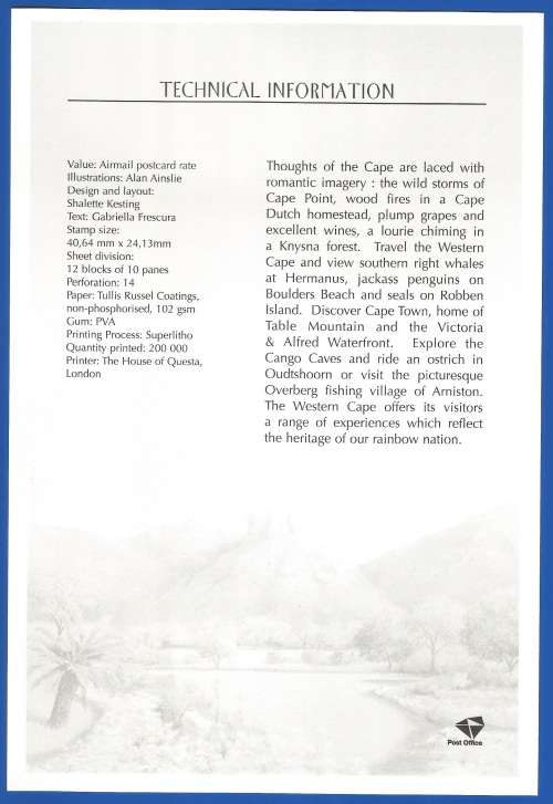 RSA-Explore South Africa-SACC6.81+6.90-1998-FDC-Cover-Thematic-Places of Interest-Scenery