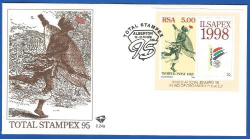 RSA-World Post Day-SACC6.24a+6.24b-1995-FDC-M/S-Cover-Thematic-Symbol