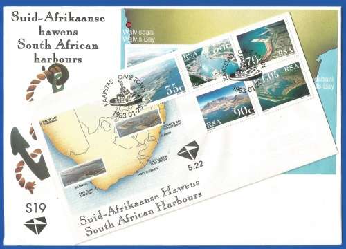 RSA-South African Harbours-SACC5.22+S19-1992-FDC-Cover-Thematic-Harbours