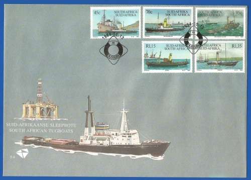 RSA-Tugboats-SACC6.4 + 6.4(a)-1994-FDC-Cover-Thematic-Transport-Boats