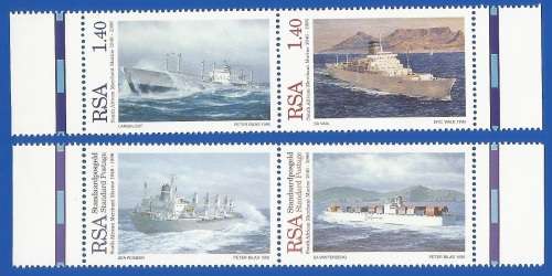 RSA-MNH-50th Anniversary of SA Merchant Marine-1996-SACC967-970-Horizontal Pairs-Thematic-Marine