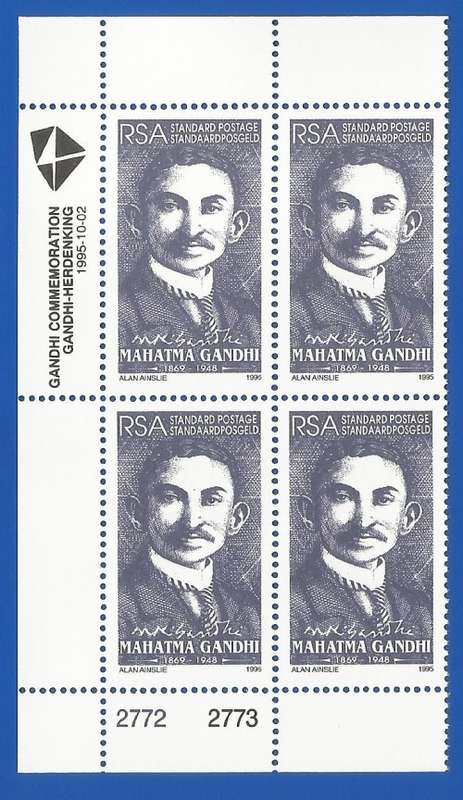 RSA-MNH-Mahatma Gandhi-1995-SACC916-Control Block 2772 2773-Thematic-Famous Person