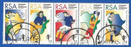 RSA-Used-Soccer African Cup of Nations-1996-SACC 933-937-Thematic-Sport-Soccer
