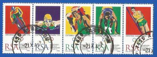 RSA-Used-Olympic Games Atlanta-1996-SACC 955-959-Thematic-Sport