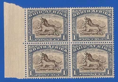 Union of South Africa-MNH-SACC61 -Thematic-Fauna Marginal piece, Line through frames