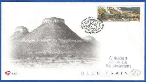 RSA-FDC-Cover-1997-SACC 6.52-Blue Train-Addressed-Thematic-Transport-Train