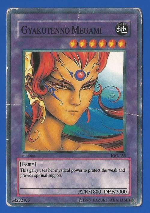 YU-GI-OH-Trading Card Game-Konami-1st Edition-1996-Gyakutenno Megami-ATK-1800-DEF-2000