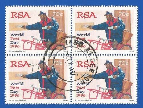 RSA-Used-1996-World Post Day-SACC 980-Thematic-Post