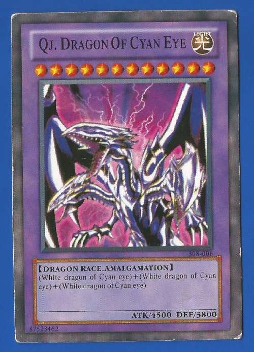 YU-GI-OH-Trading Card Game-Konami-QJ Dragon of Cyan Eye-ATK-4500-DEF-3800