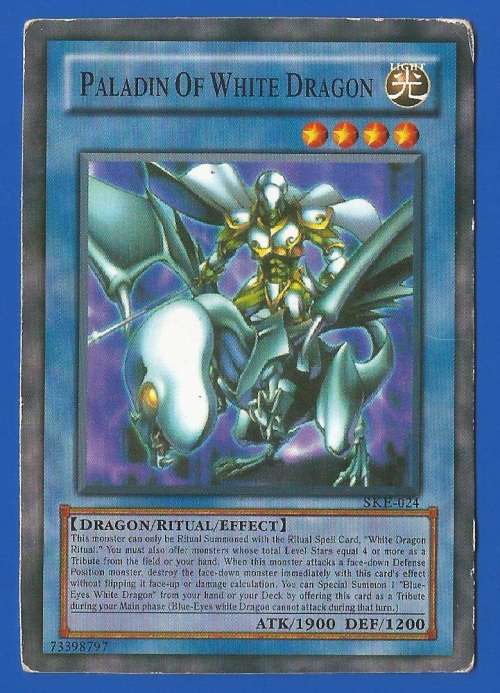 YU-GI-OH-Trading Card Game-Konami-Paladin Of White Dragon-ATK-1900-DEF-1200