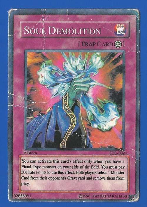 YU-GI-OH Trading Card Game-Konami-1st Edition-1996-Soul Demolition