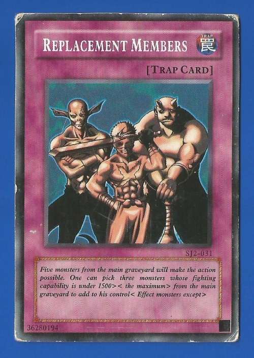 YU-GI-OH Trading Card Game-Replacement Members