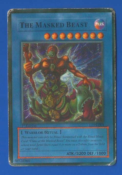 YU-GI-OH Trading Card Game-1st Edition-The Masked Beast-ATK-3200-DEF-1800
