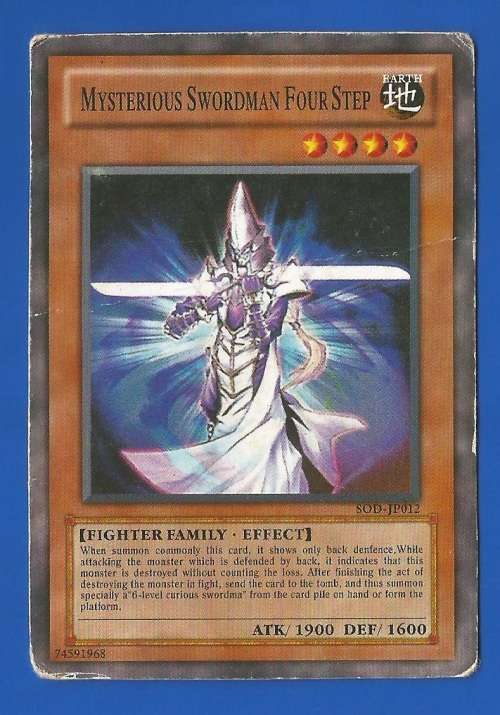 YU-GI-OH Trading Card Game-Konami-Mysterious Swordman Four Step-ATK-1900-DEF-1600